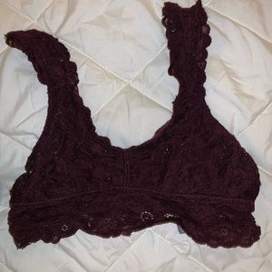 aerie - dark red bralette